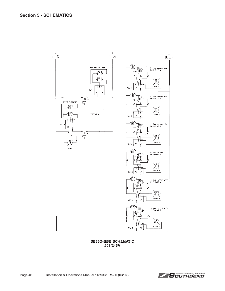Southbend SE36 User Manual | Page 50 / 88