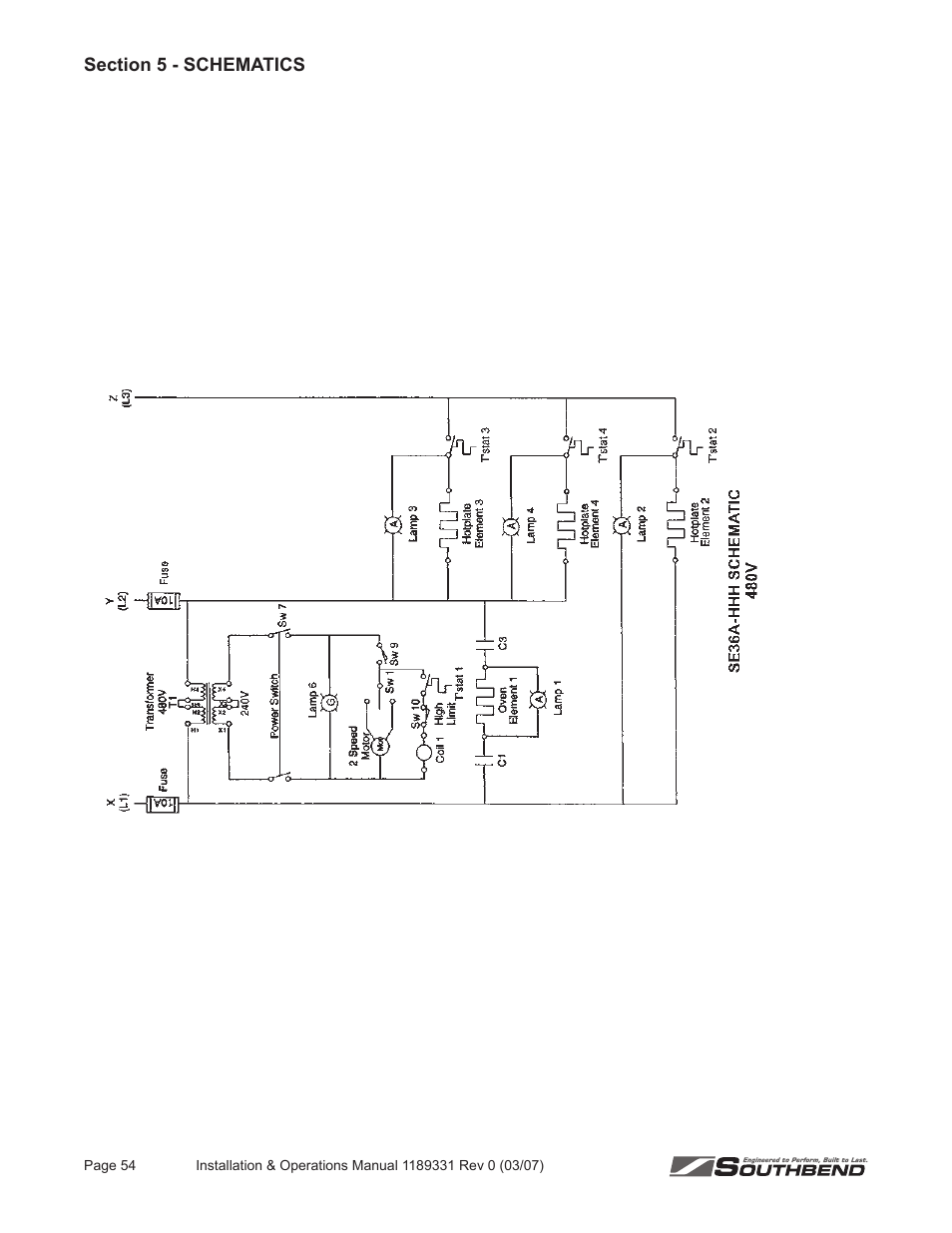 Southbend SE36 User Manual | Page 58 / 88