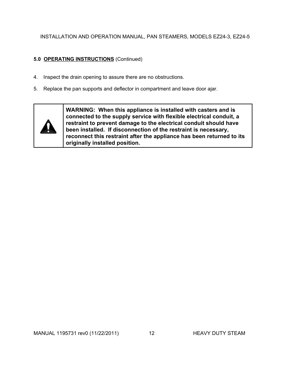 Southbend EZ24-5 User Manual | Page 12 / 27