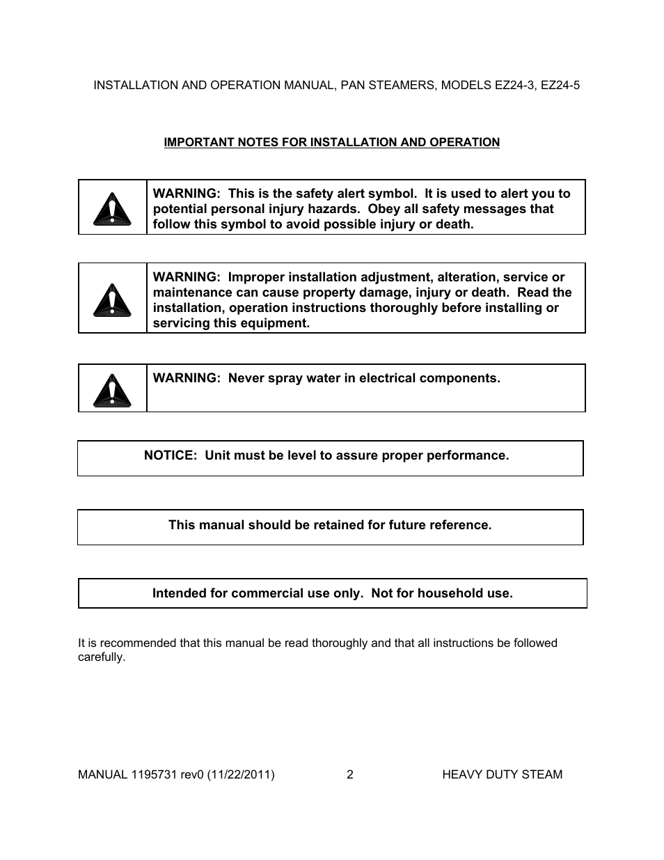 Southbend EZ24-5 User Manual | Page 2 / 27