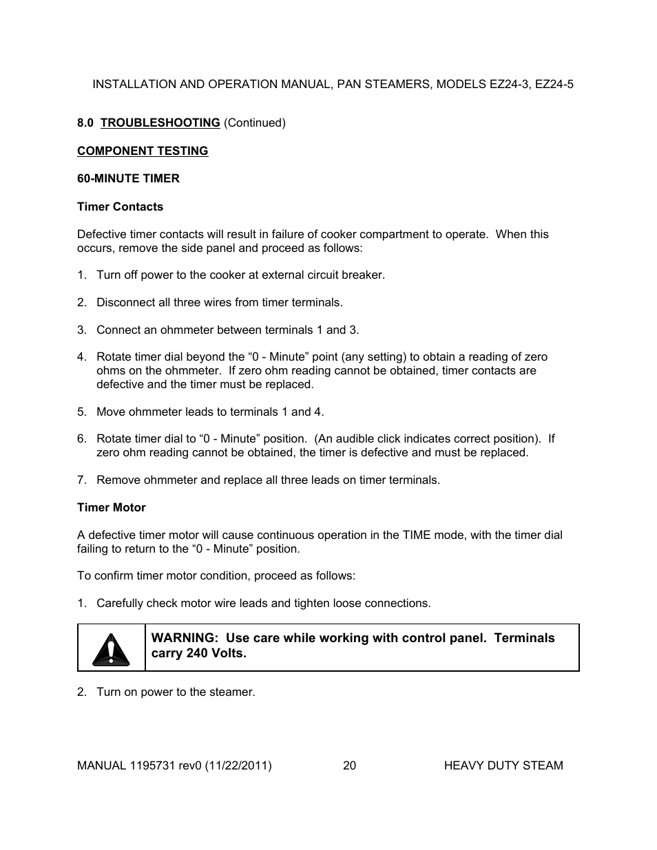 Southbend EZ24-5 User Manual | Page 20 / 27