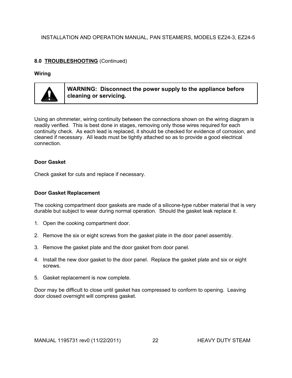 Southbend EZ24-5 User Manual | Page 22 / 27