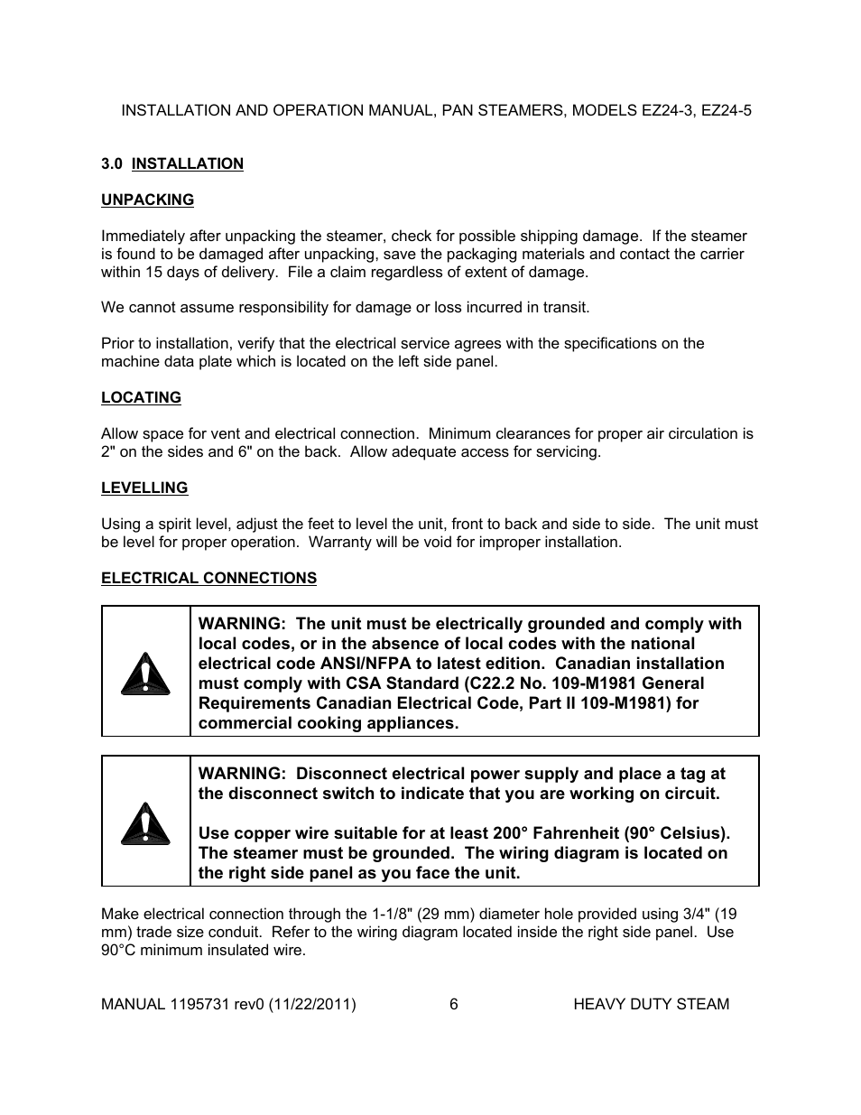 Southbend EZ24-5 User Manual | Page 6 / 27