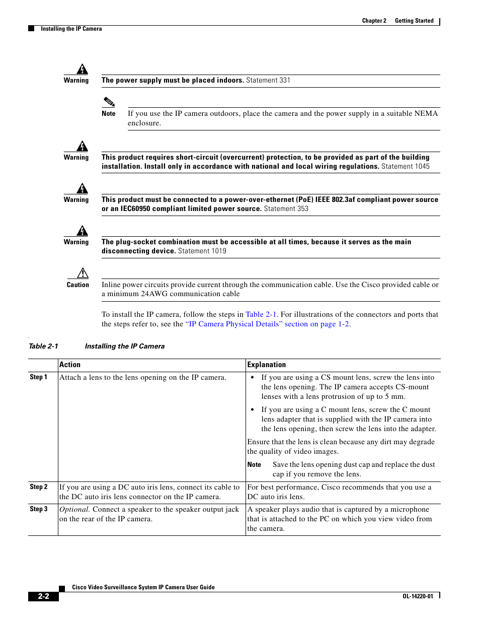 Cisco CIVS-IPC-2500 User Manual | Page 14 / 82