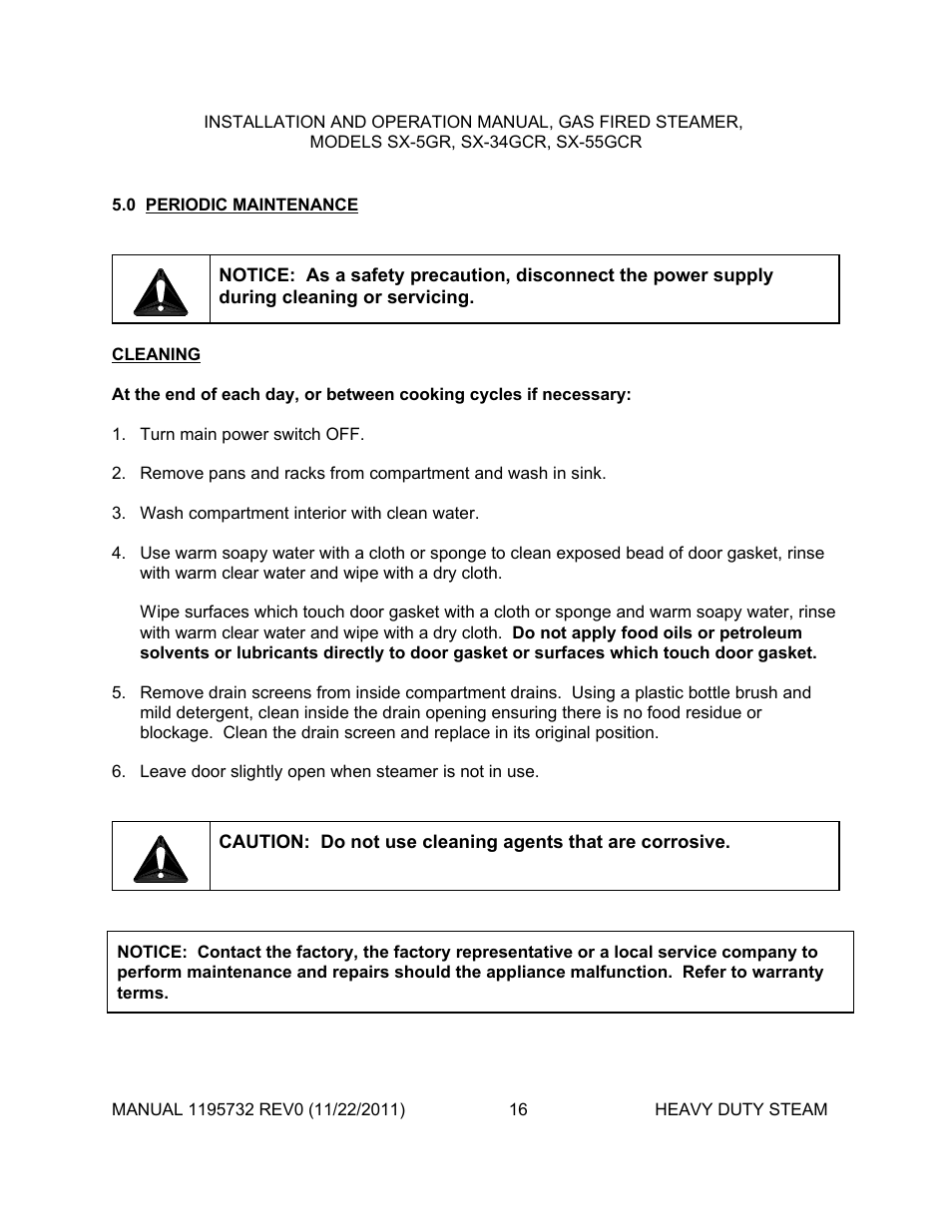 Southbend SX-55GC User Manual | Page 16 / 21