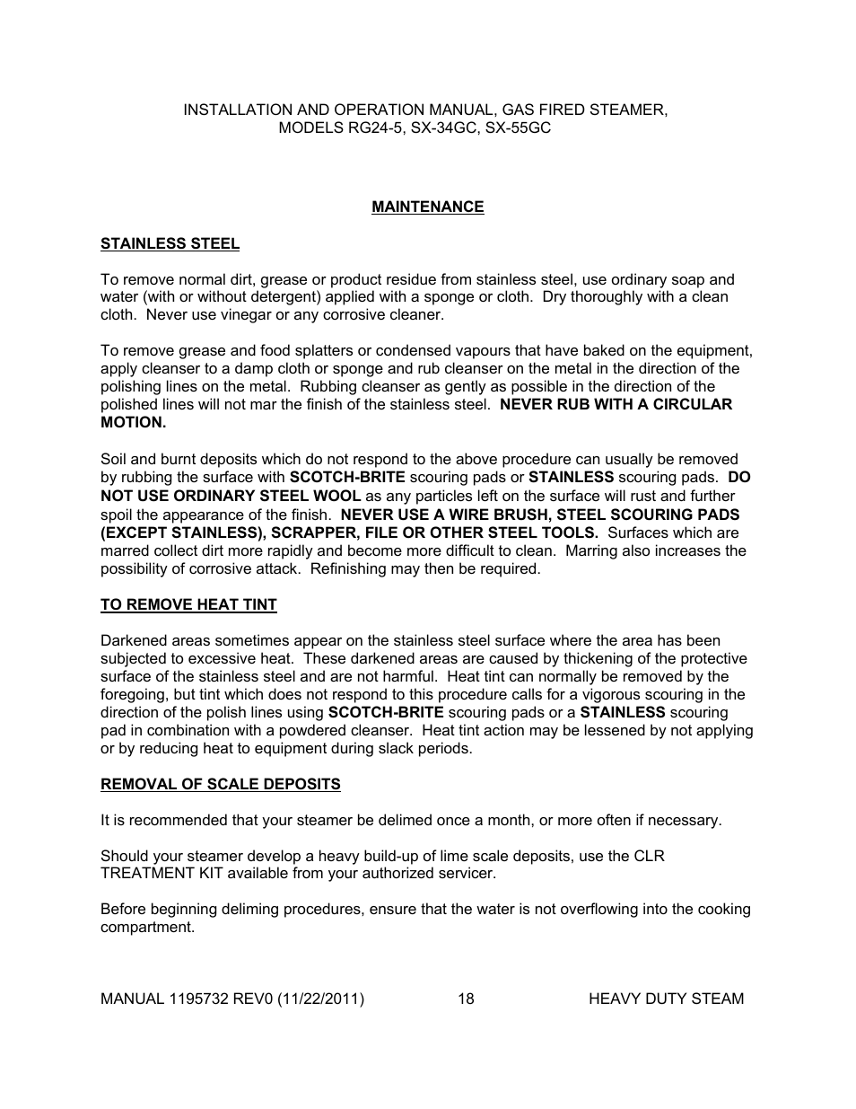 Southbend SX-55GC User Manual | Page 18 / 21