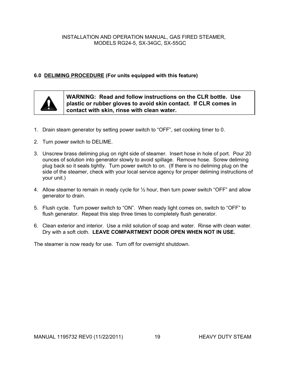 Southbend SX-55GC User Manual | Page 19 / 21