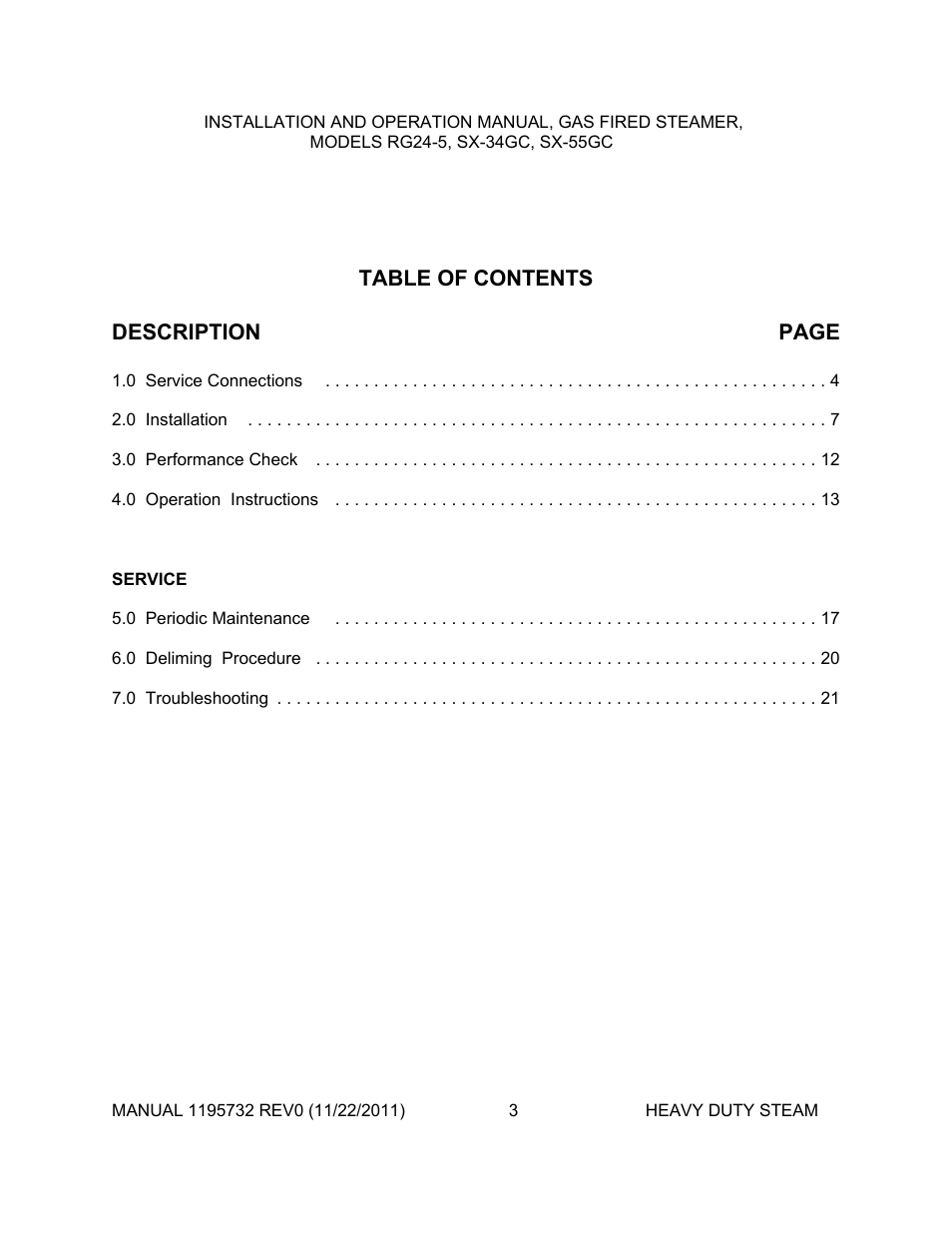 Southbend SX-55GC User Manual | Page 3 / 21