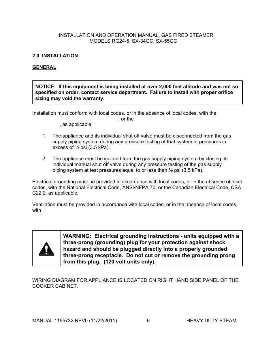 Southbend SX-55GC User Manual | Page 6 / 21