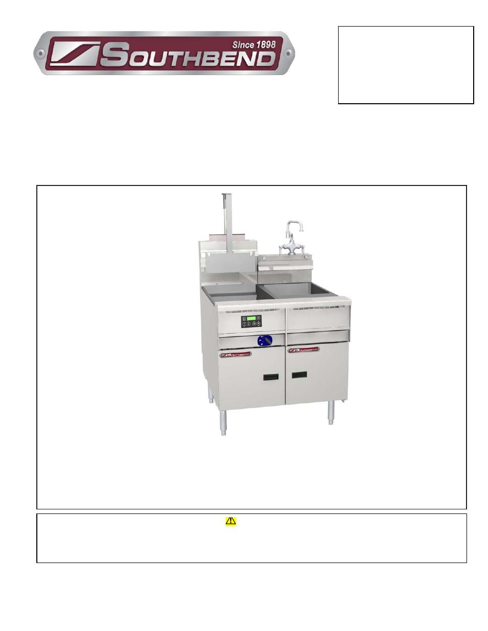 Southbend NODR14: Floor Model Rinse Station User Manual | 28 pages