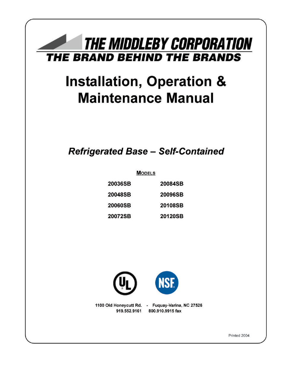 Southbend 20120SB User Manual | 28 pages