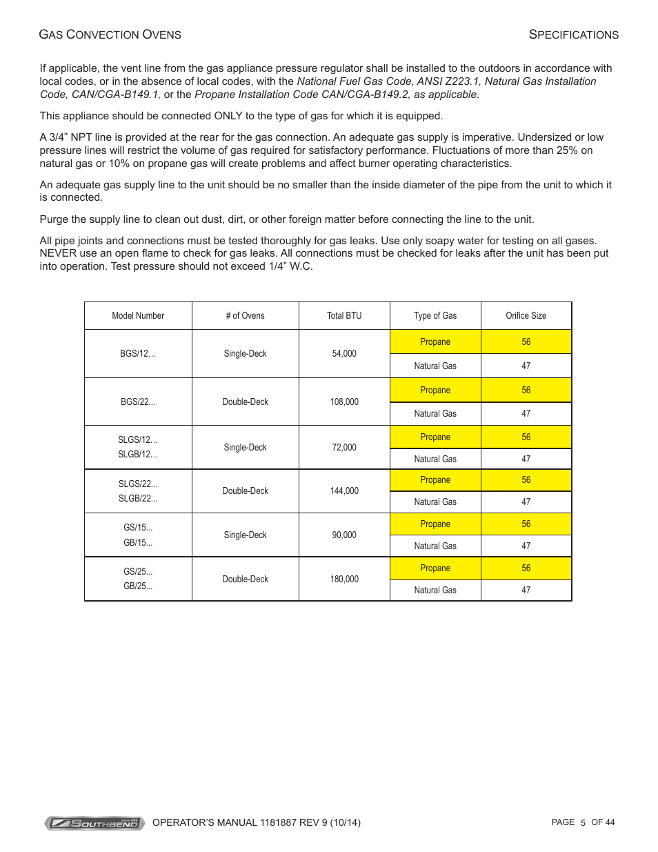 Southbend B-Series User Manual | Page 5 / 44