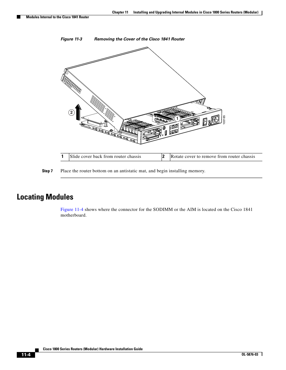 Locating modules | Cisco 1800 Series User Manual | Page 4 / 12