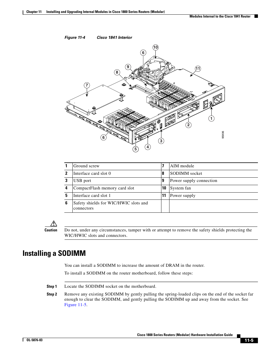 Installing a sodimm | Cisco 1800 Series User Manual | Page 5 / 12