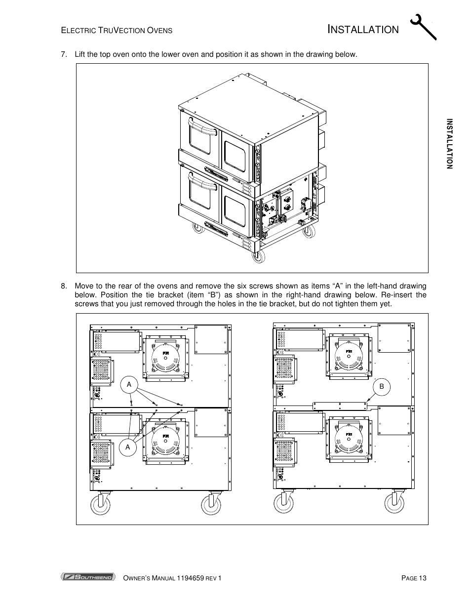 Nstallation | Southbend TVES-30SC User Manual | Page 13 / 37