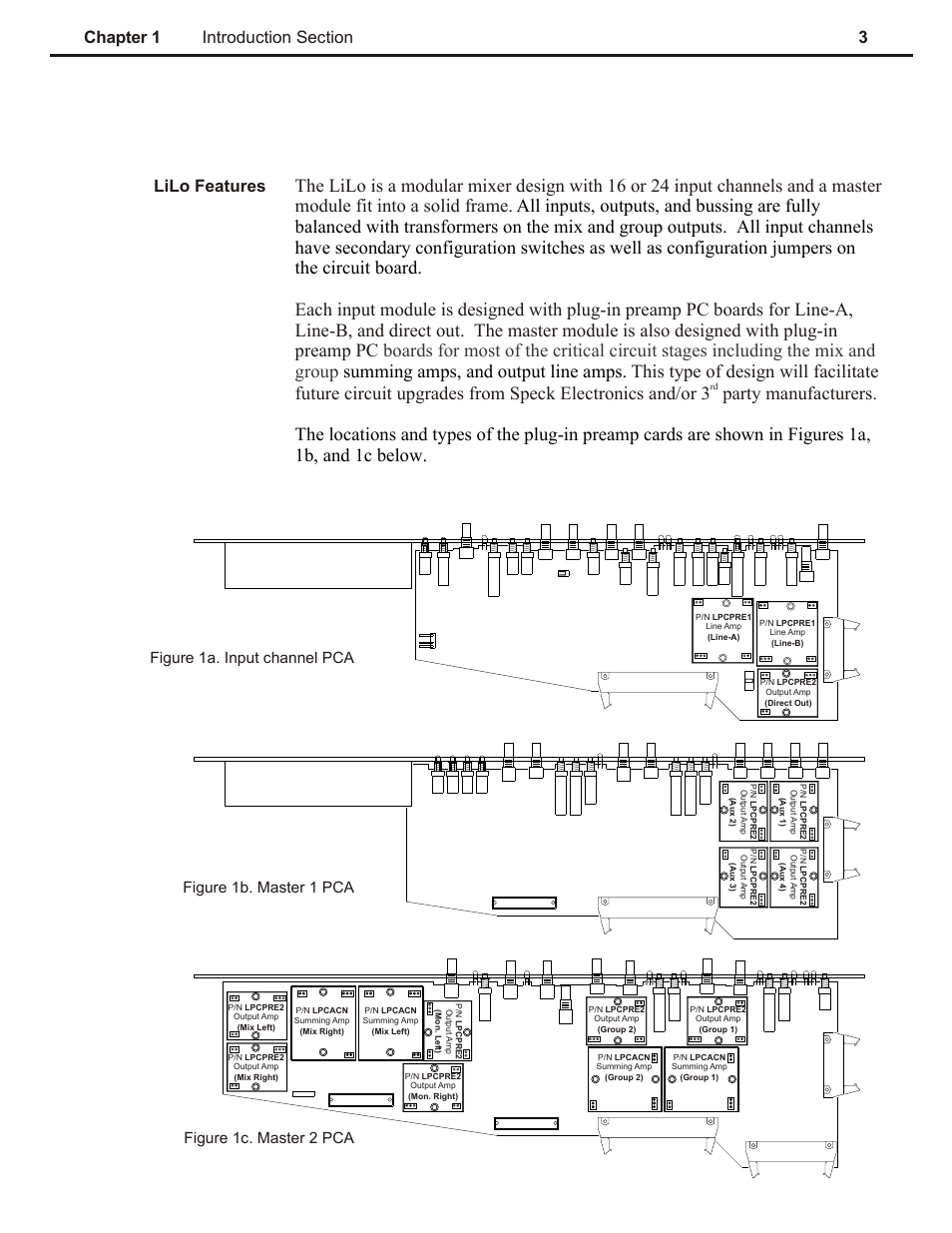 Ch 1, Lilo features | Speck Electronics LiLo User Manual | Page 7 / 38