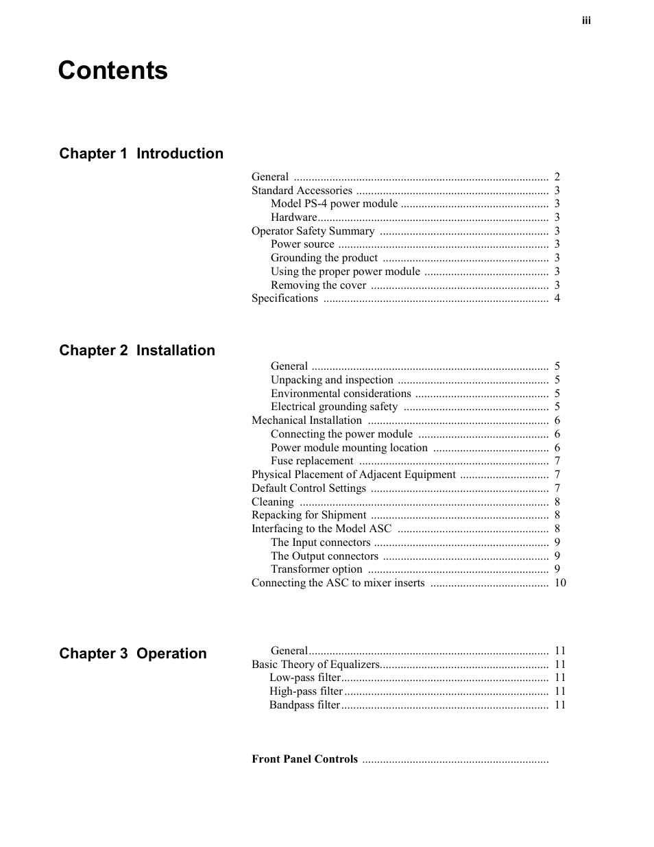 Speck Electronics ASC User Manual | Page 3 / 27