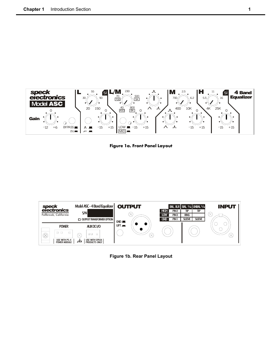 Speck electronics, L/m l h m, Asc model | Output input | Speck Electronics ASC User Manual | Page 5 / 27