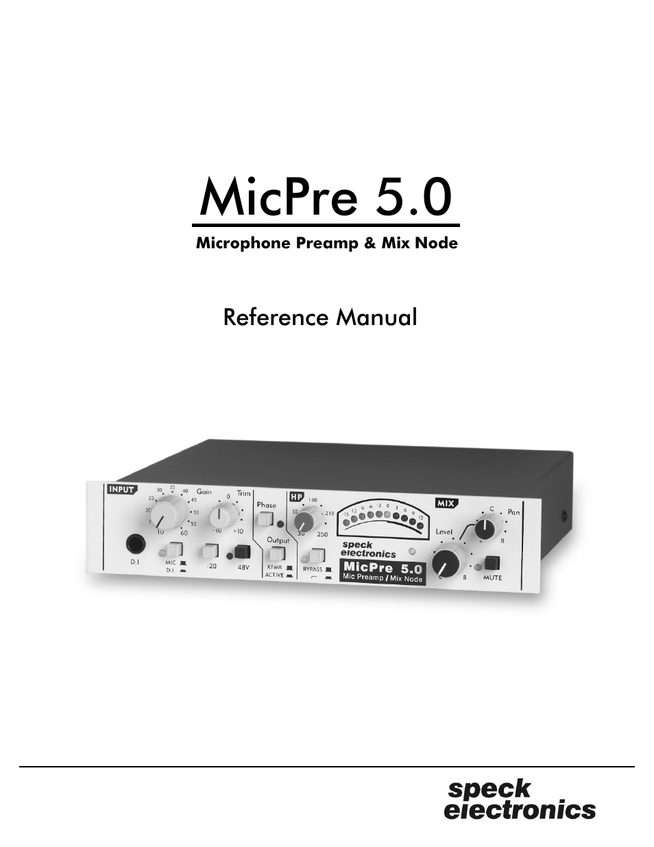Speck Electronics MicPre 5.0 User Manual | 35 pages