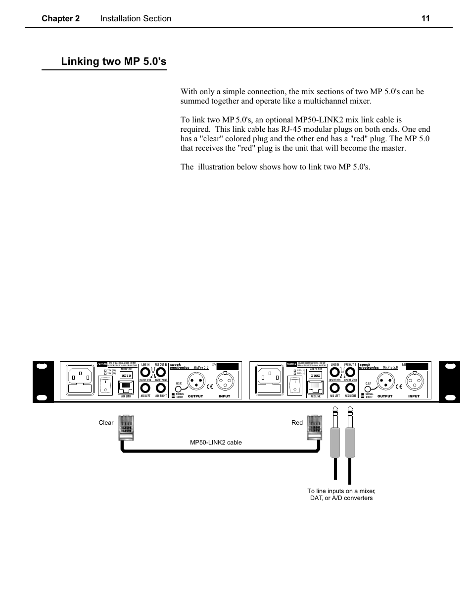 Linking two mp 5.0's | Speck Electronics MicPre 5.0 User Manual | Page 17 / 35
