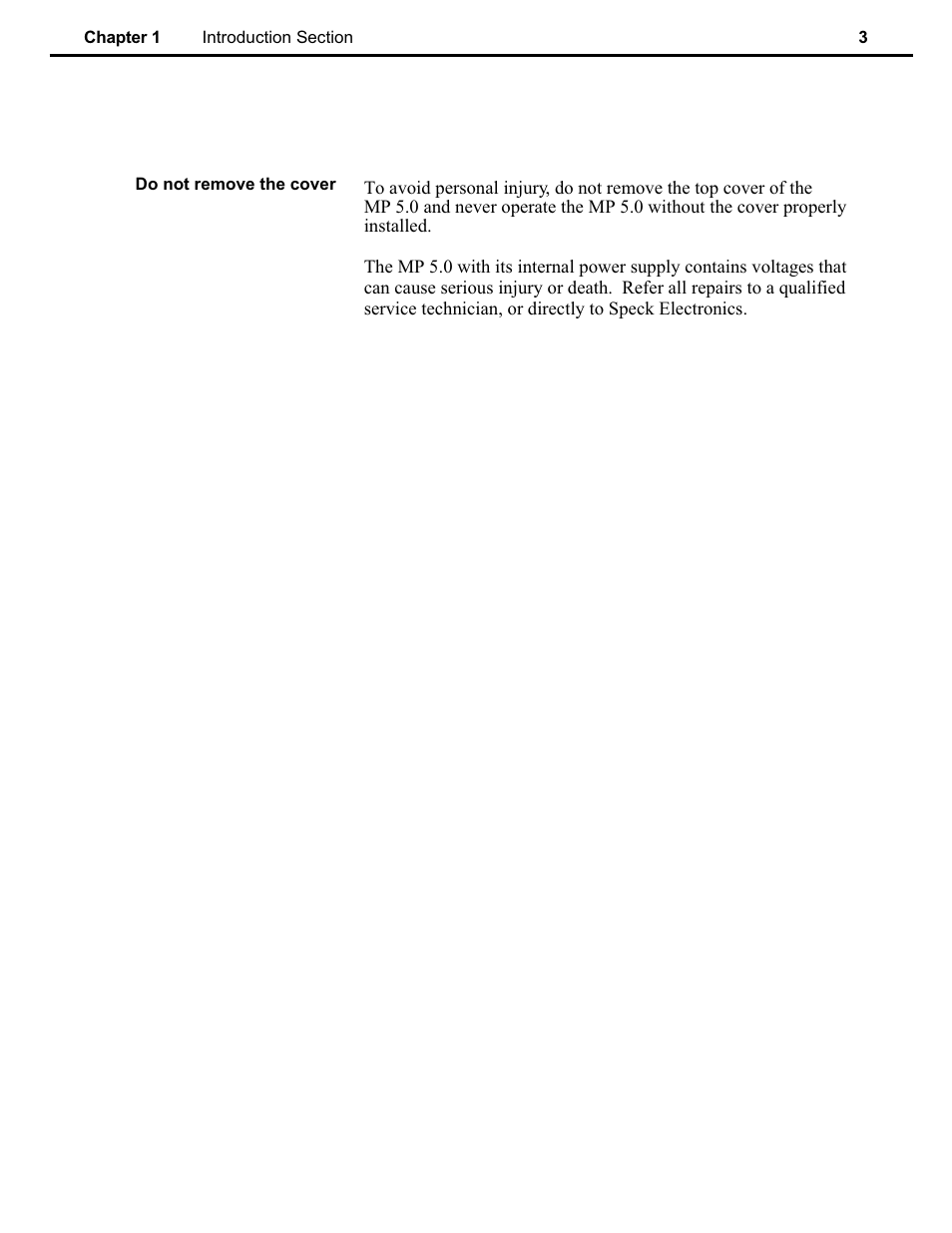 Ch 1 | Speck Electronics MicPre 5.0 User Manual | Page 9 / 35