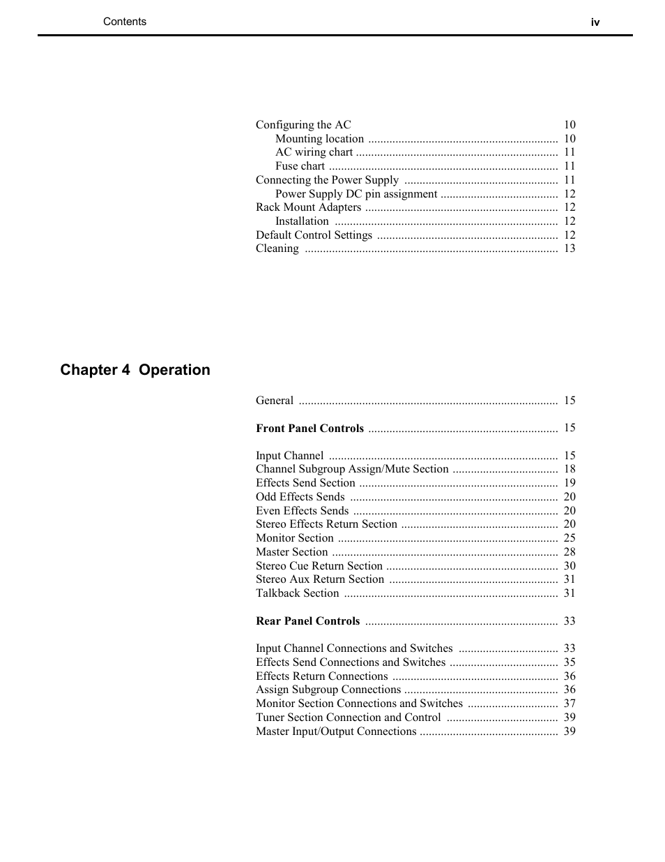 Chapter 4 operation | Speck Electronics Xtramix User Manual | Page 4 / 56