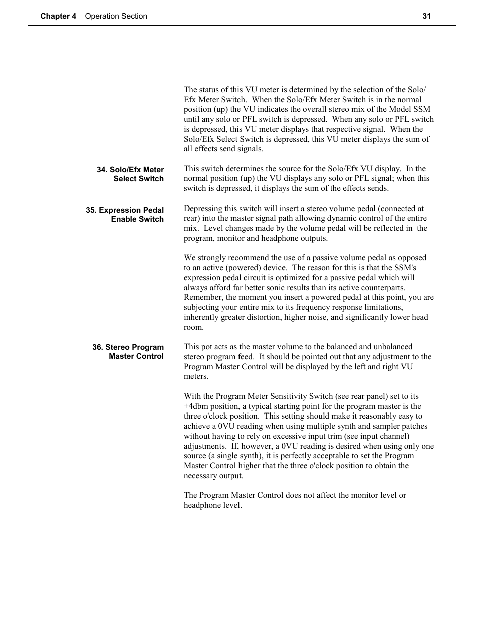 Speck Electronics SSM User Manual | Page 36 / 61