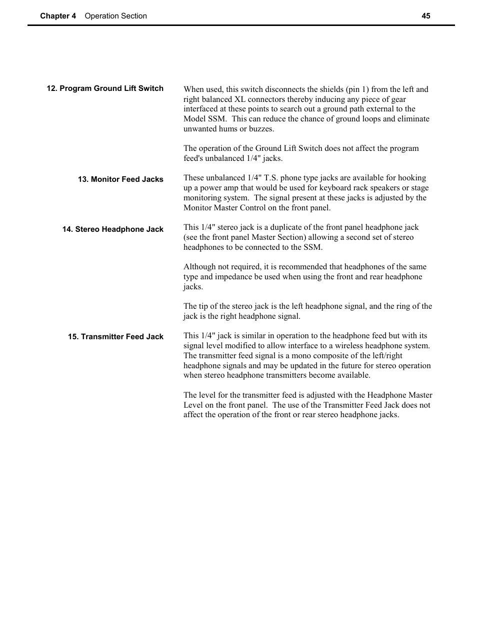 Speck Electronics SSM User Manual | Page 50 / 61