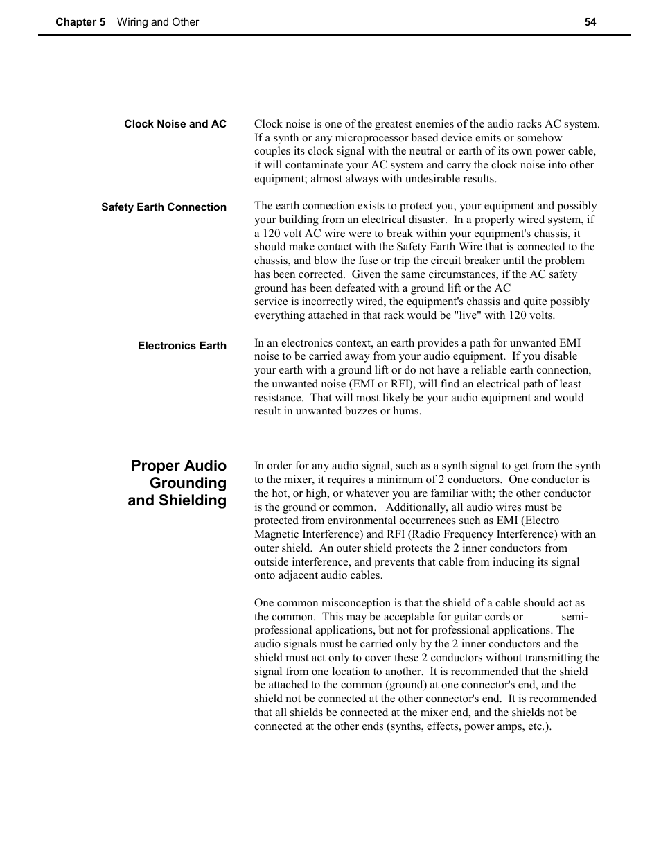 Proper audio grounding and shielding | Speck Electronics SSM User Manual | Page 59 / 61