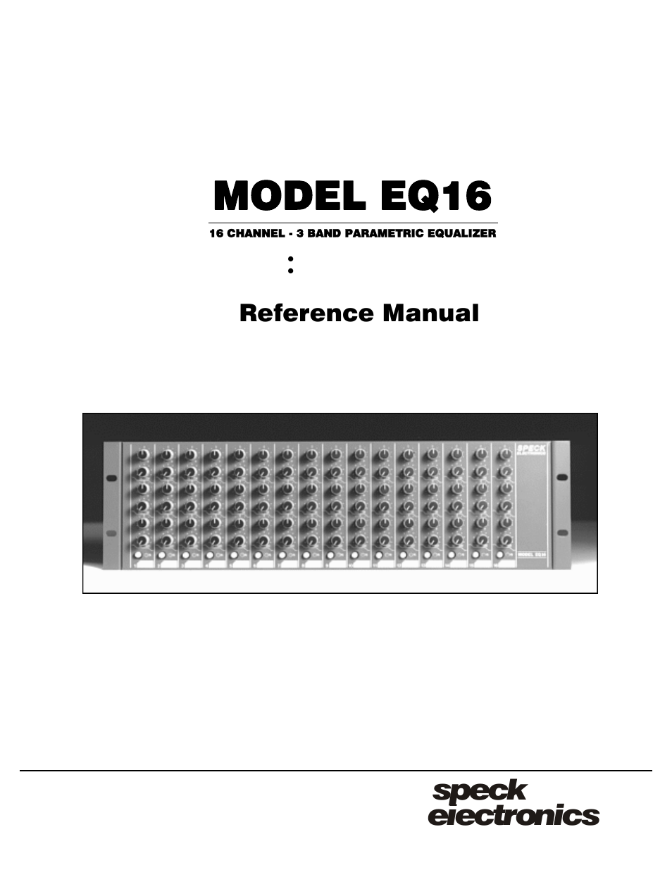 Speck Electronics EQ16 User Manual | 33 pages