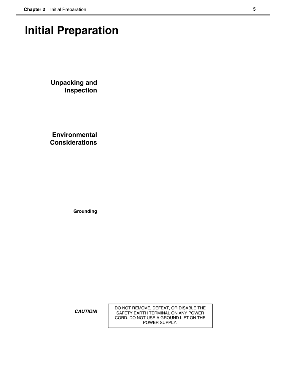 Initial preparation | Speck Electronics EQ16 User Manual | Page 9 / 33