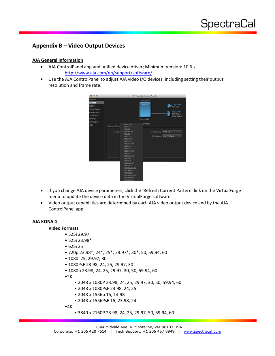 Appendix b – video output devices | SpectraCal VirtualForge Software User Manual | Page 10 / 17