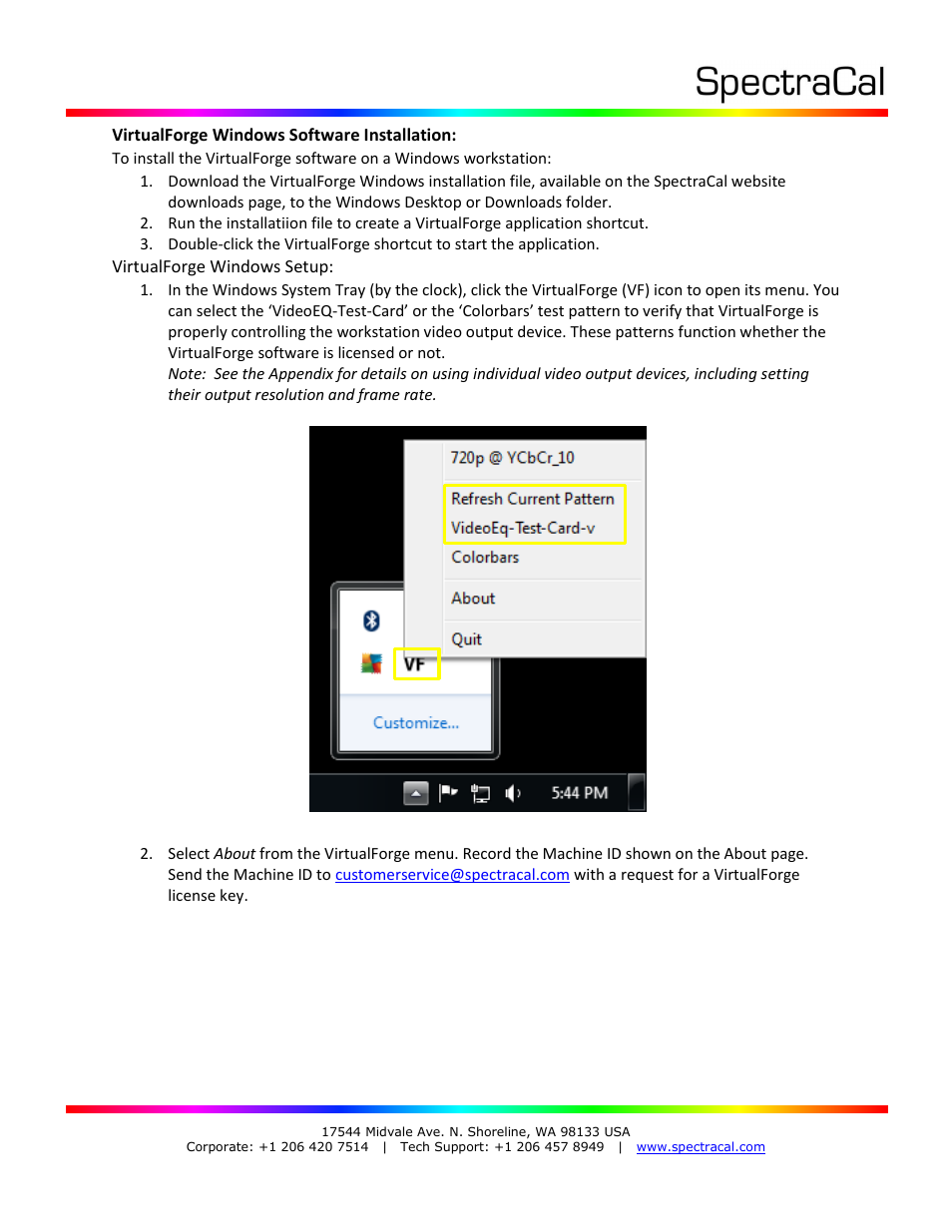 SpectraCal VirtualForge Software User Manual | Page 5 / 17