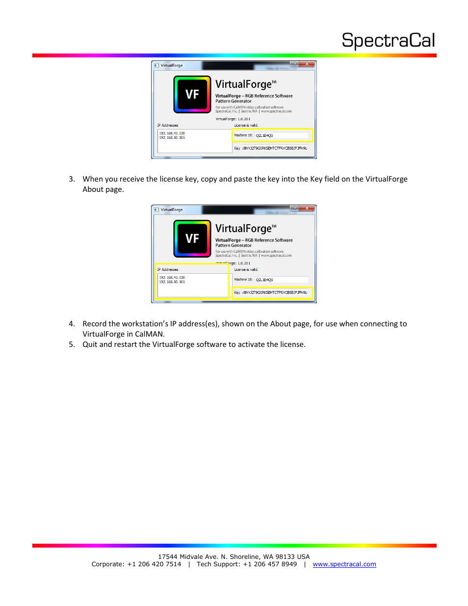SpectraCal VirtualForge Software User Manual | Page 6 / 17