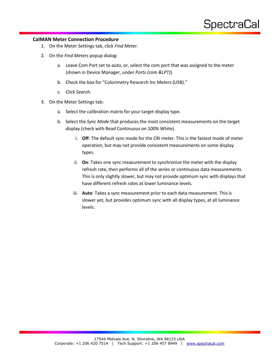 SpectraCal Colorimetry Research CR-100 User Manual | Page 4 / 4