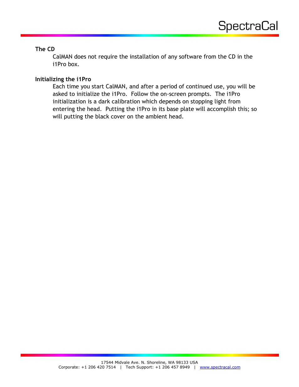 SpectraCal X-Rite i1Pro User Manual | Page 3 / 3