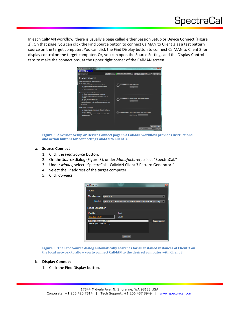 SpectraCal CalMAN Client 3 User Manual | Page 3 / 7