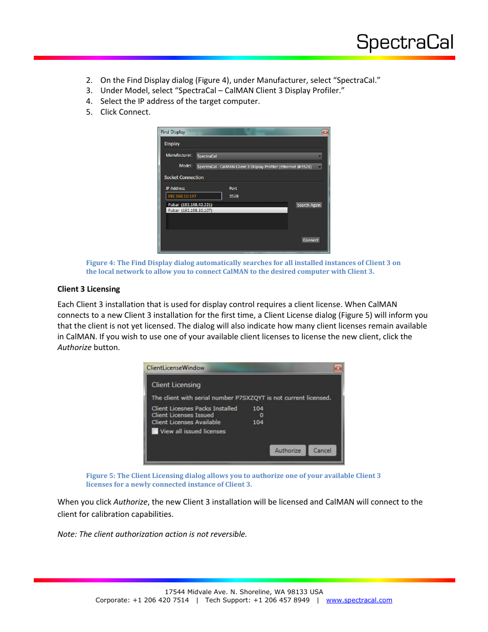 SpectraCal CalMAN Client 3 User Manual | Page 4 / 7