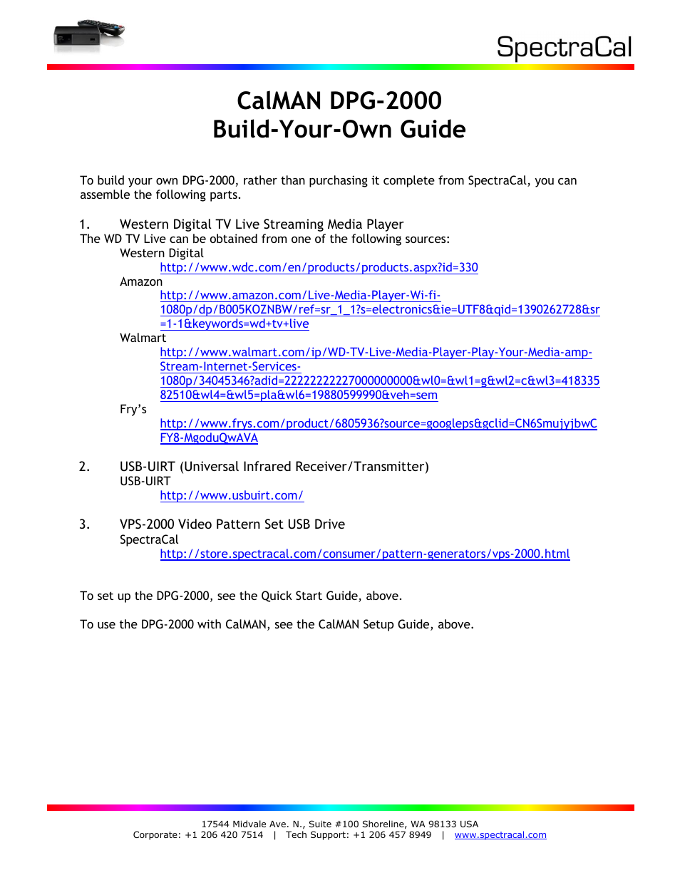 Calman dpg-2000 build-your-own guide | SpectraCal CalMAN DPG-2000 User Manual | Page 4 / 4