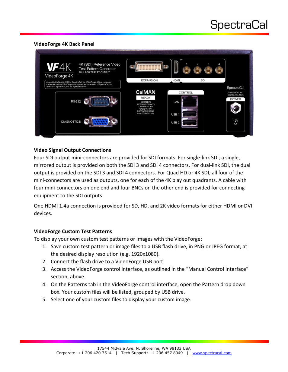 SpectraCal VideoForge 4K User Manual | Page 3 / 6