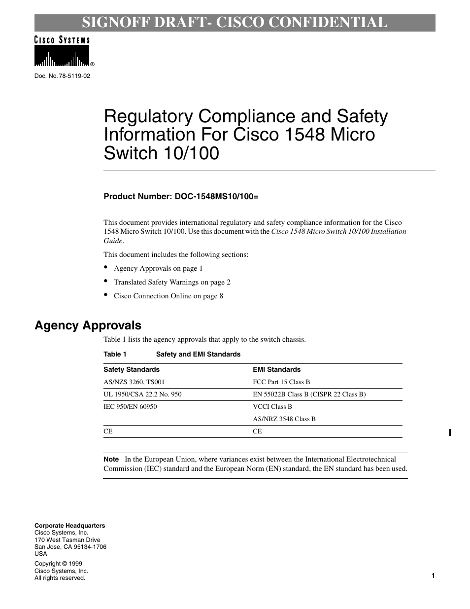 Cisco 1548 User Manual | 8 pages