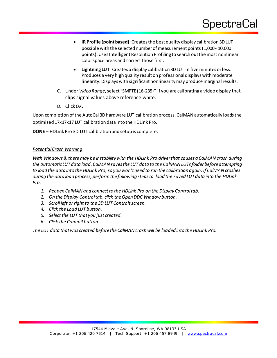 SpectraCal Blackmagic Design HDLink Pro User Manual | Page 3 / 4