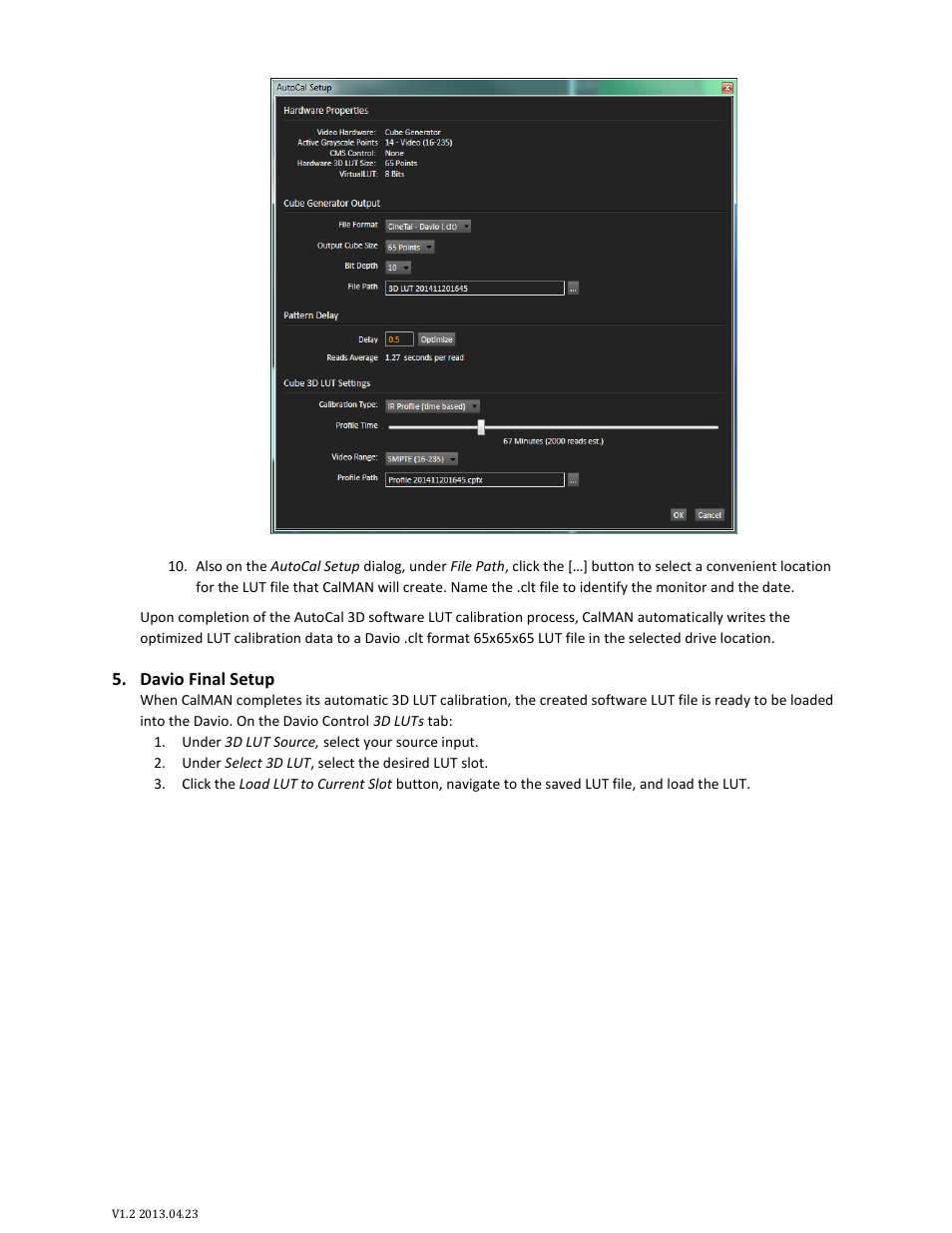 SpectraCal Cine-tal DAVIO User Manual | Page 11 / 13