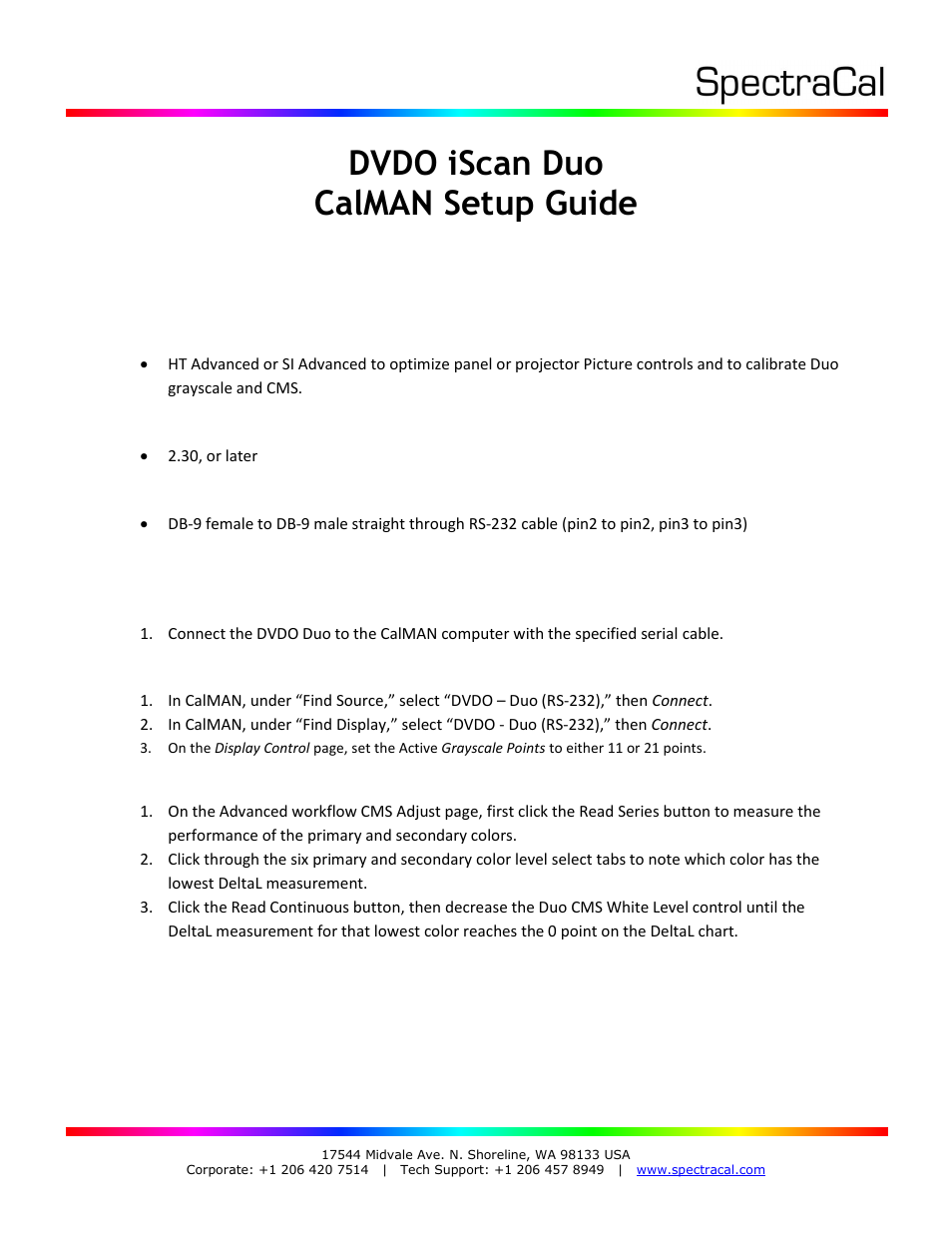 Dvdo iscan duo calman setup guide | SpectraCal DVDO iScan Duo User Manual | Page 3 / 3