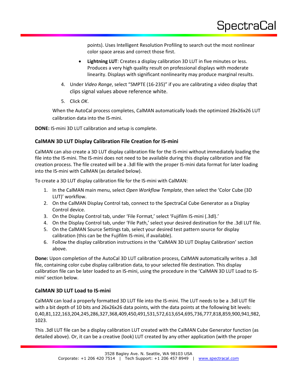 SpectraCal Fujifilm IS-Mini User Manual | Page 3 / 4