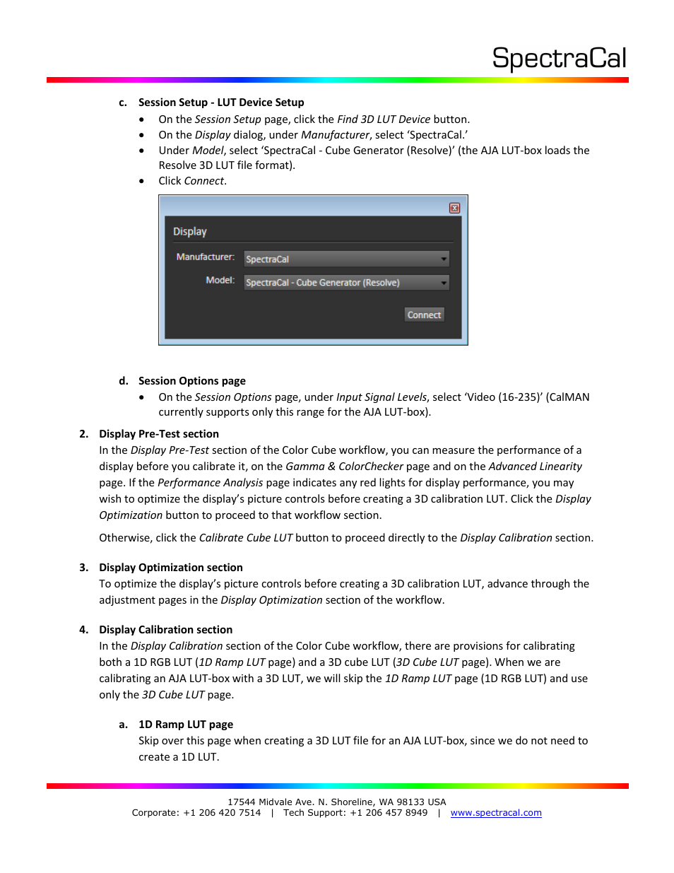 SpectraCal AJA LUT-box User Manual | Page 2 / 4
