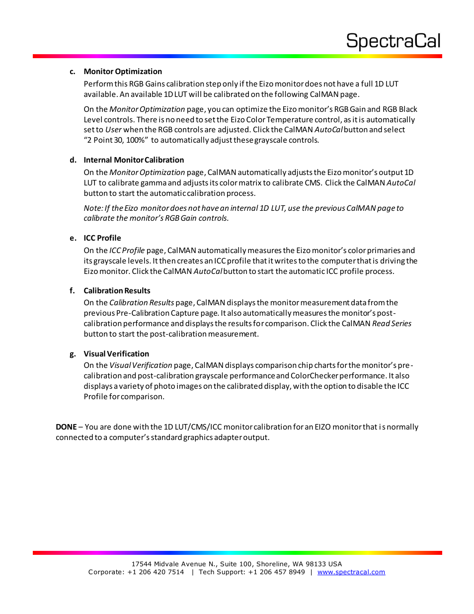 SpectraCal EIZO ColorEdge User Manual | Page 10 / 18