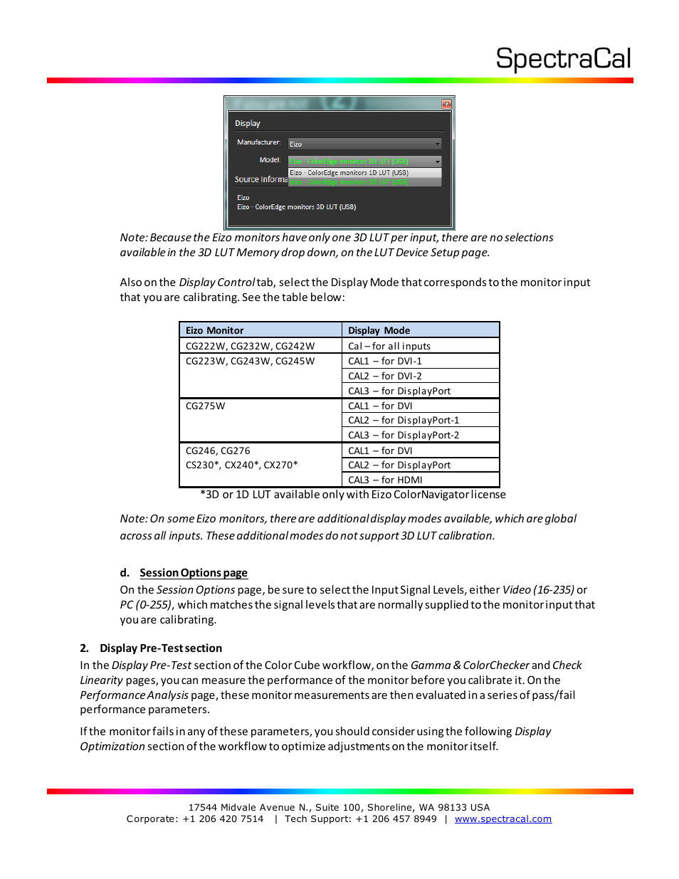 SpectraCal EIZO ColorEdge User Manual | Page 12 / 18