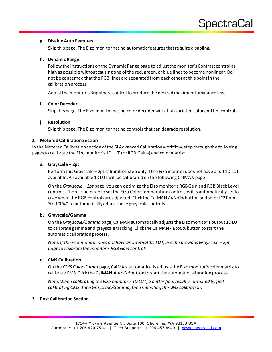SpectraCal EIZO ColorEdge User Manual | Page 17 / 18