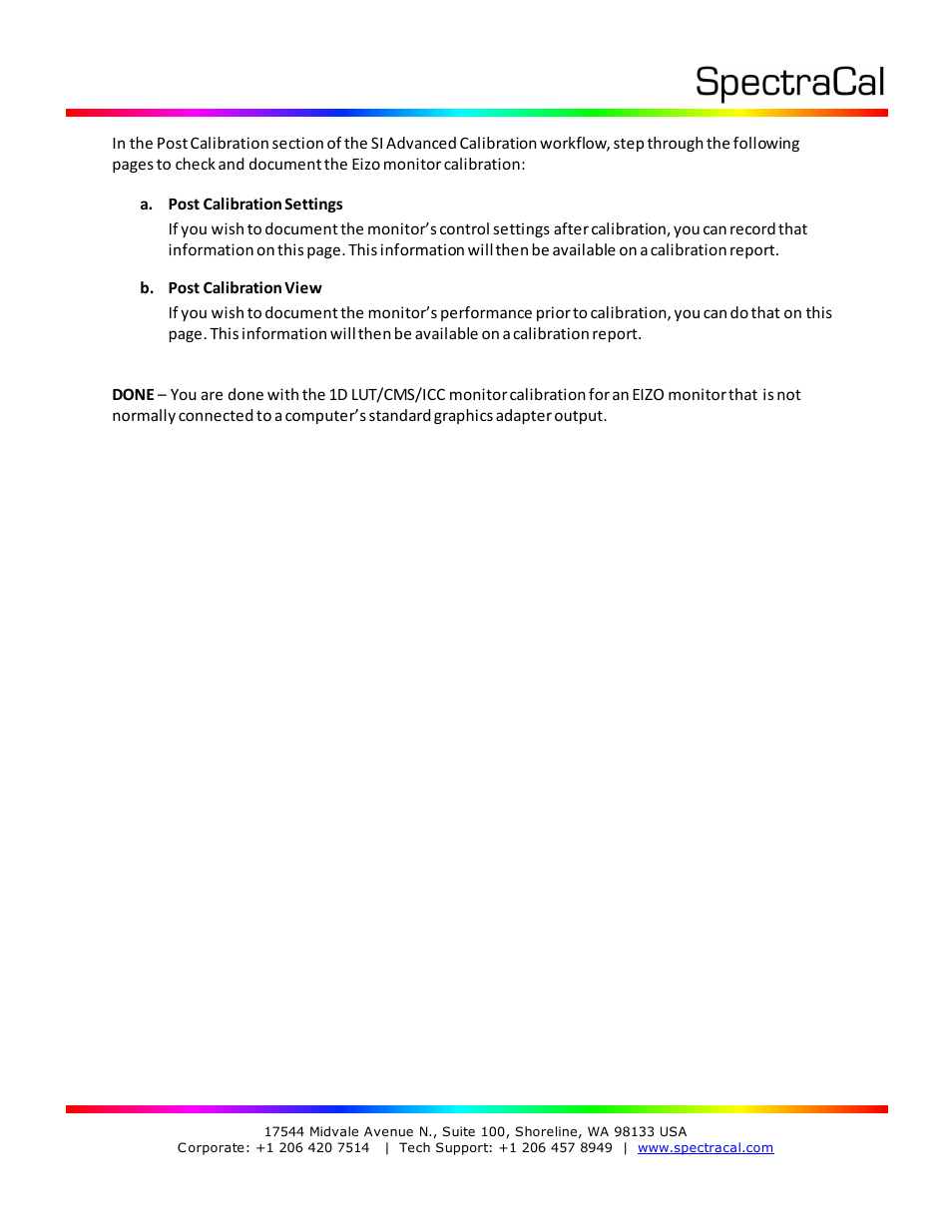SpectraCal EIZO ColorEdge User Manual | Page 18 / 18